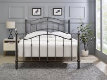 Bromley Black Chrome and crystal metal bed