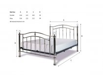 Bromley Chrome and crystal metal bed