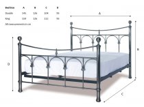 Rushmoor Antique Nickel finish metal bed