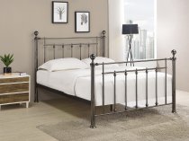 Ventnor Black Chrome and crystal metal bed