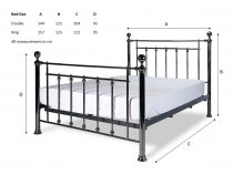 Ventnor Black Chrome and crystal metal bed