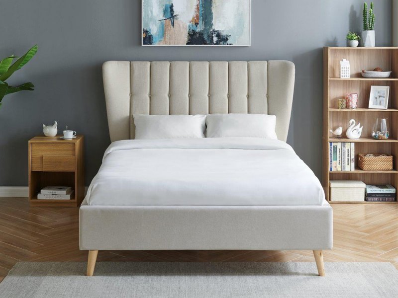 Galloway bedstead in premium natural fabric