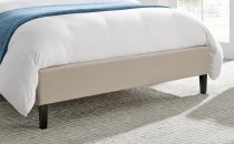 Kielder bedstead in biscuit fabric