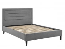 Kielder bedstead in grey fabric