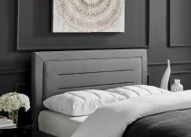 Kielder bedstead in grey fabric