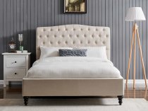 Middleton bedstead in a natural tone fabric