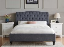 Middleton bedstead in dark grey fabric