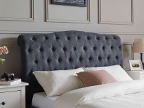 Middleton bedstead in dark grey fabric