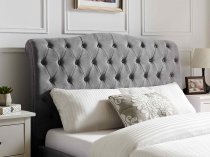 Middleton bedstead in light grey fabric
