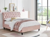 Middleton bedstead in pink fabric