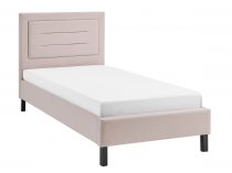 Kielder bedstead in pink fabric