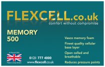 Flexcell.co.uk 500 mattress with 37 degree cover