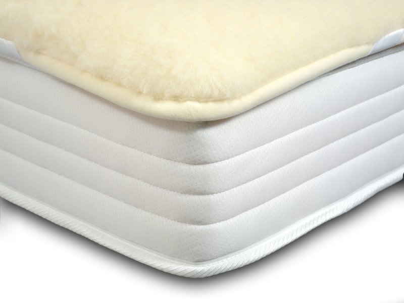 Biocel Orthopaedic mattress with detachable Merino wool topper
