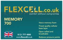 Flexcell.co.uk 700 mattress with Coolmax cover