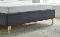 Galloway dark grey upholstered bedstead