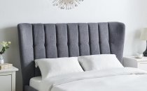 Galloway dark grey upholstered bedstead