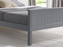 Tramore Wooden high foot end bed frame in grey