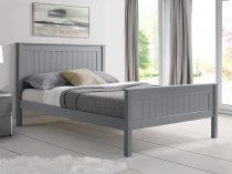 Tramore Wooden high foot end bed frame in grey
