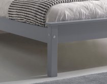 Tramore Wooden low foot end bed frame in dark grey