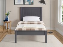 Tramore Wooden low foot end bed frame in dark grey