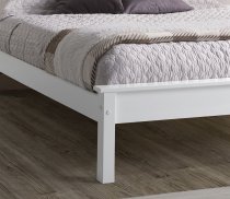 Tramore Wooden low foot end bed frame in white