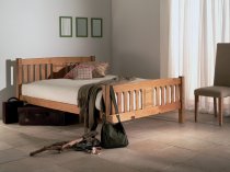 Abridge Wooden bed frame in honey finish