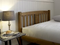 Abridge Wooden bed frame in honey finish