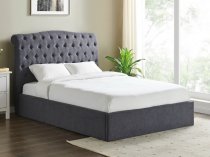 Middleton Ottoman storage bedstead in dark grey fabric