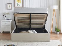 Middleton Ottoman storage bedstead in natural fabric